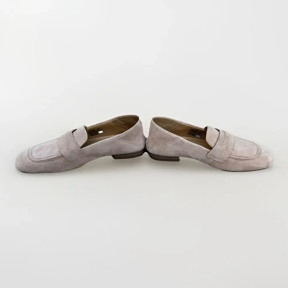 New UGG Janaya Suede Leather Loafers Flats Shoes Women’s Size 5 Tan Beige Cream